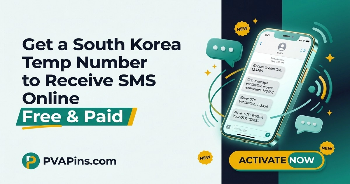 Receive SMS Online South Korea Temp Numbers in Minutes